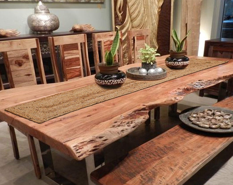 Light & Pro Lightnpro Reversible Jute Braided Table Runner â€“ Eco-Friendly, Organic Farmhouse Burlap Runner â€“ Rustic Vintage Dining DÃ©cor for Christmas New Year Holiday Table Decoration- 13x72 Inch, Natural - Image 5